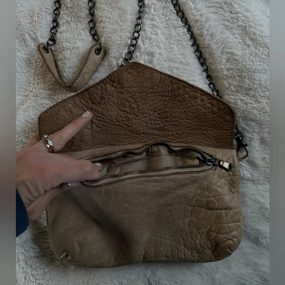 Origi Genuine Leather Crossbody Shoulder Bag Chain Strap Made in Italy P’elle - Picture 3 of 7